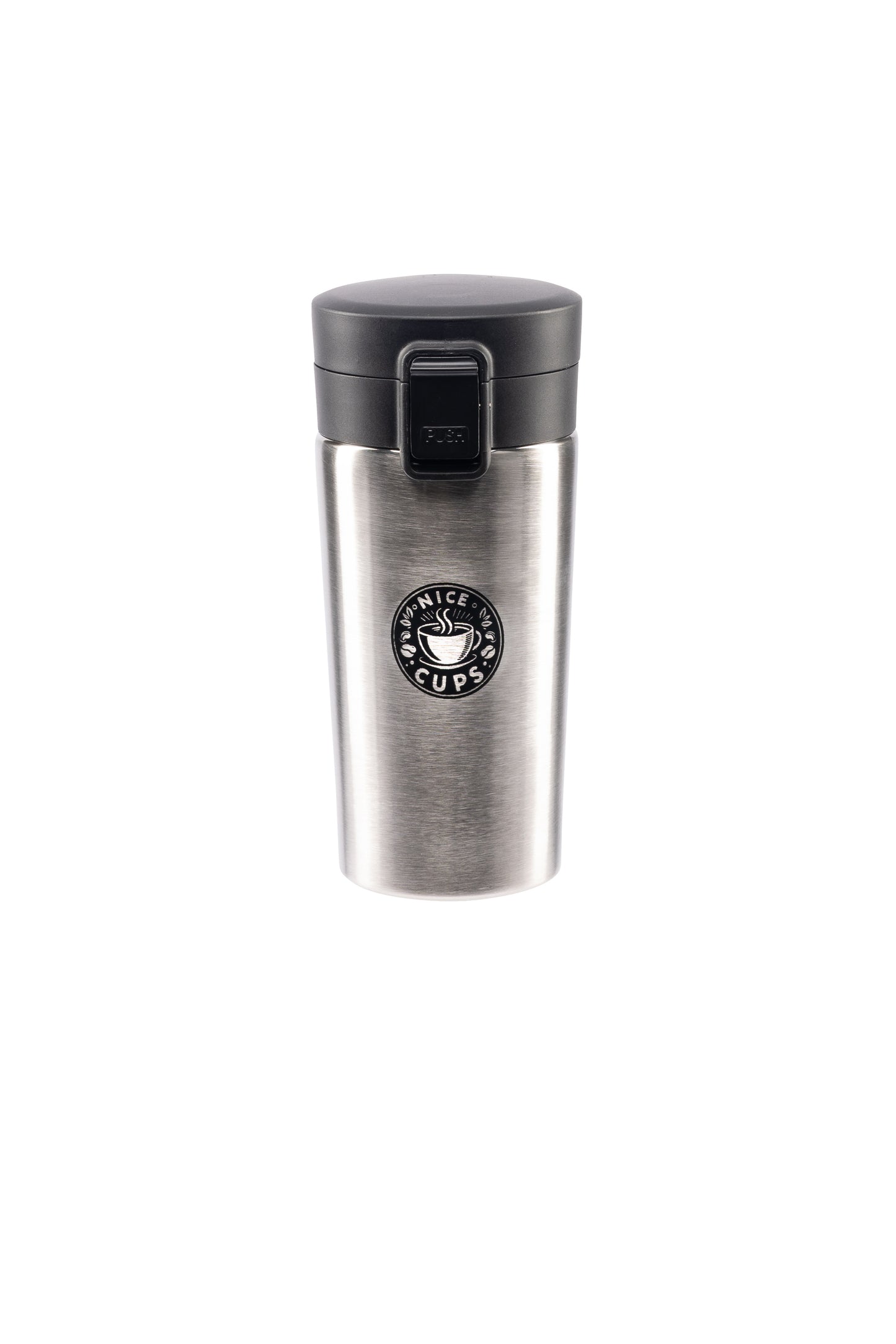 Nice Cups stainless steel tumbler coffee mug Silver 13oz