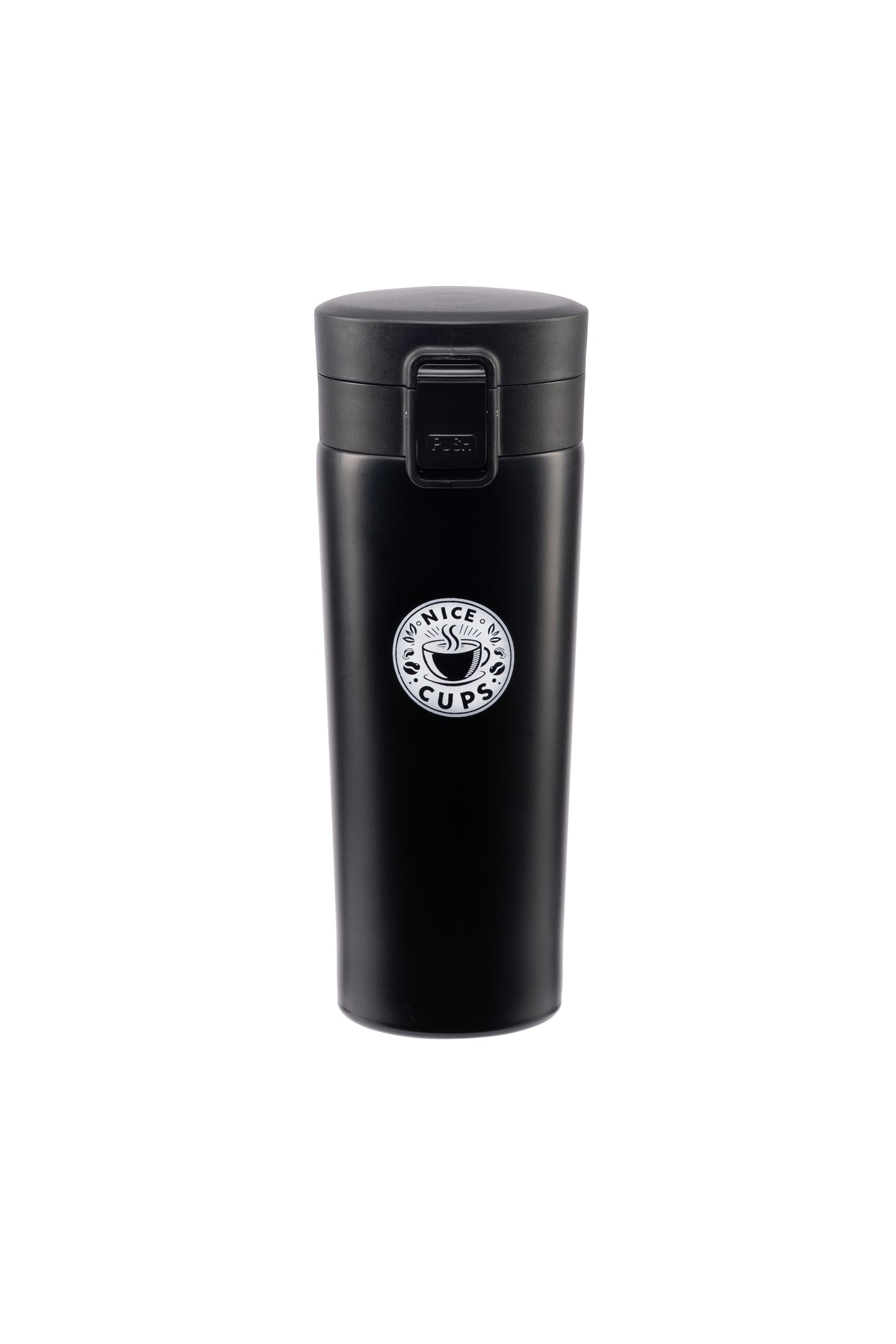 Nice Cups stainless steel tumbler coffee mug black 17oz