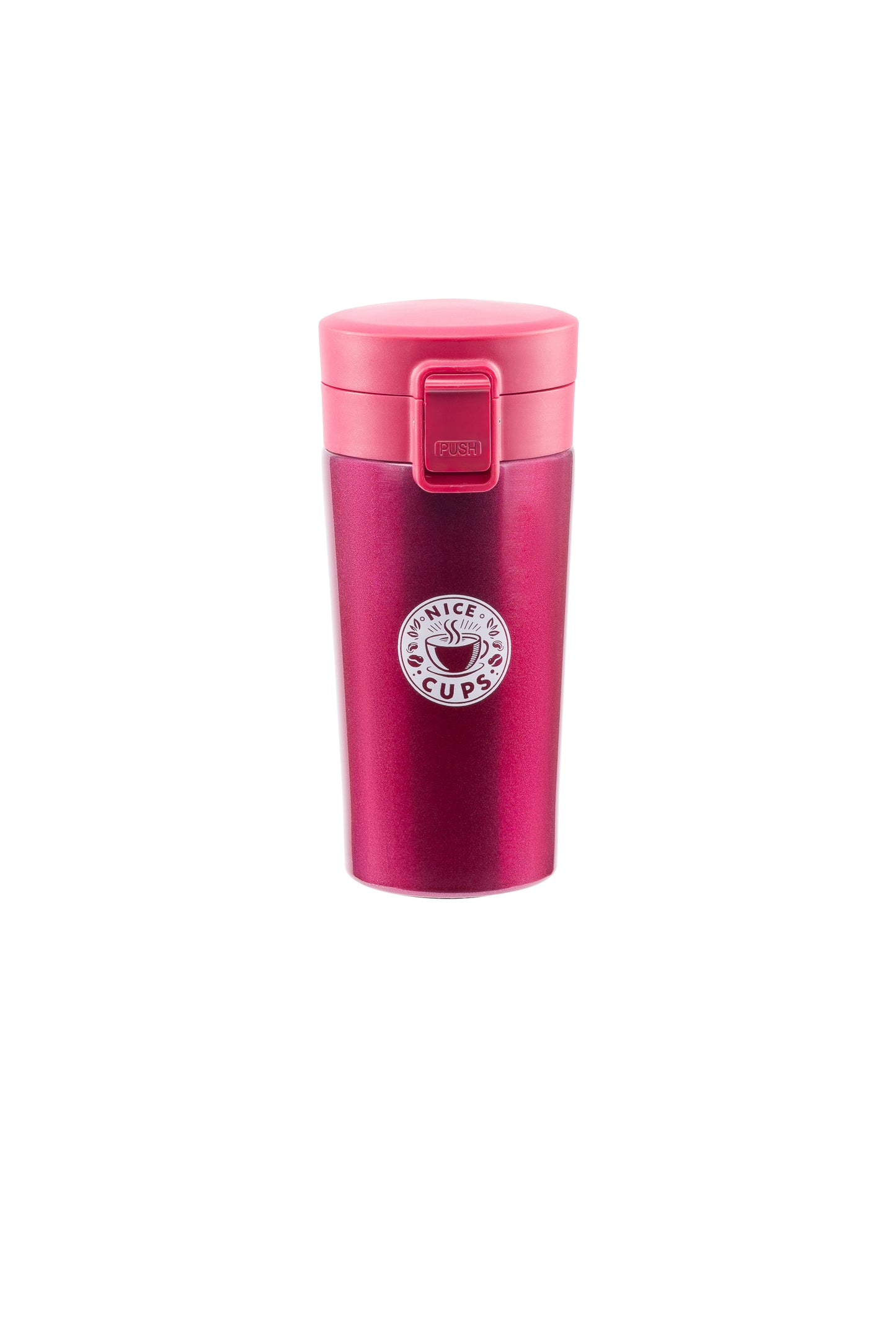 Nice Cups stainless steel tumbler coffee mug pink 13oz