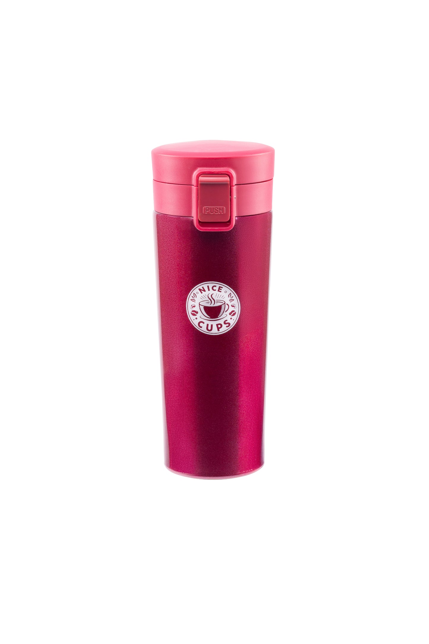 Nice Cups stainless steel tumbler coffee mug Pink 17oz